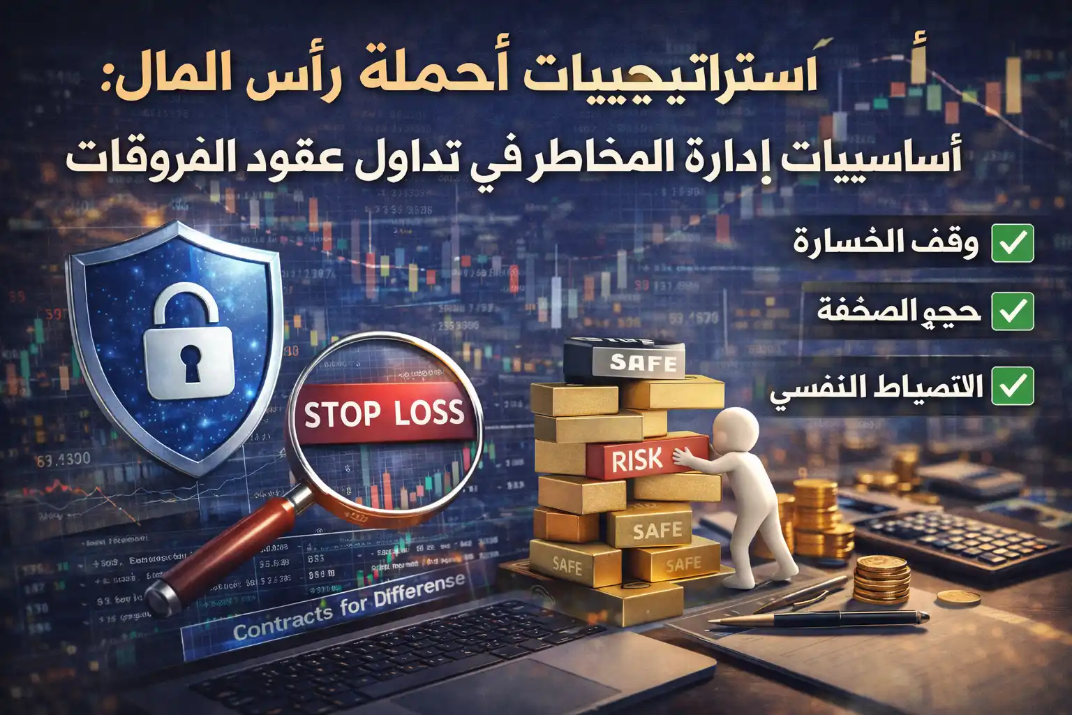 إدارة المخاطر في تداول عقود الفروقات
