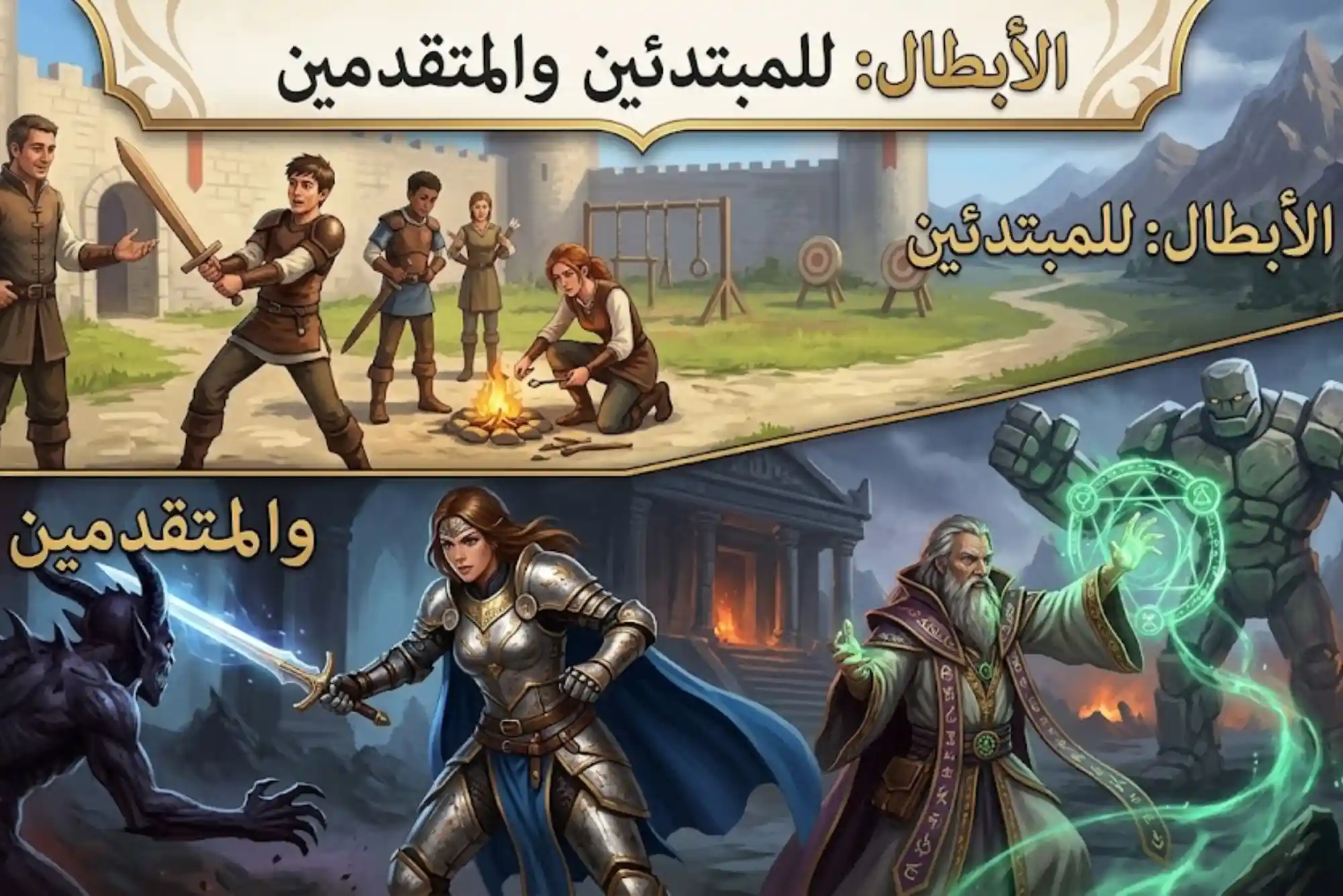 الأبطال للمبتدئين والمتقدمين